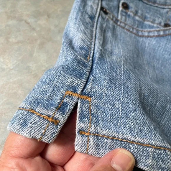 Levi's Light Blue Denim Jean Shorts - Picture 7 of 15